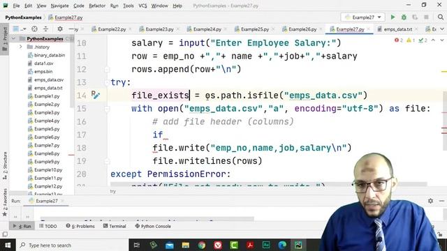 20 Python Handling Data Course File Handling solve some problems in csv file PermissionError, heade смотреть онлайн