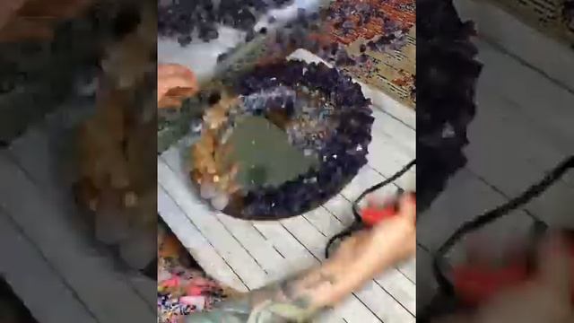 Декорируем зеркало камнями и минералами с Mallory Wingo | Ярмарка Мастеров