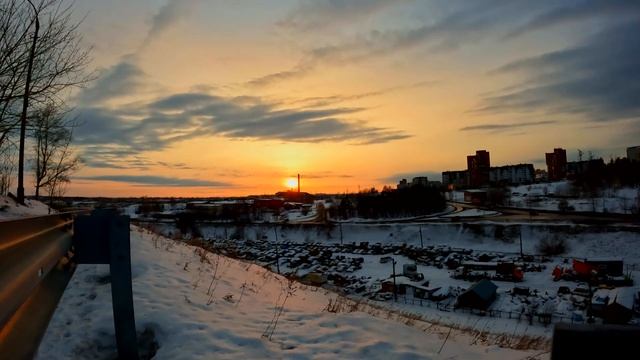 закат город Братск 30х (таймлапс) Timelapse