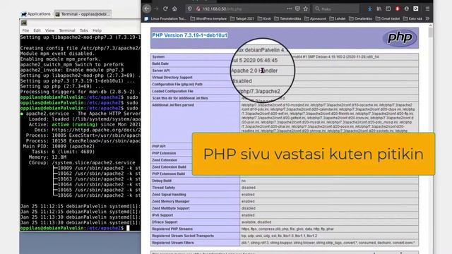 2021 02 02 debian osa 3: tietokanta, php ja niiden testaaminen смотреть онлайн