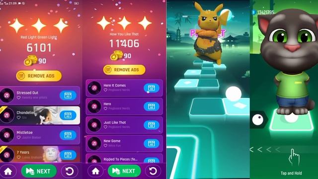 Squid game -Black pink -Pikachu -Taking Tom -Dancing road Vs Tiles hop #HEXAMUSICGAMER смотреть онлайн