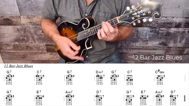 12 Bar Jazz Blues Chord Progressions - Mandolin смотреть онлайн