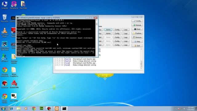 how to create database in Mysql using xampp phpMyadmin & console mode both смотреть онлайн
