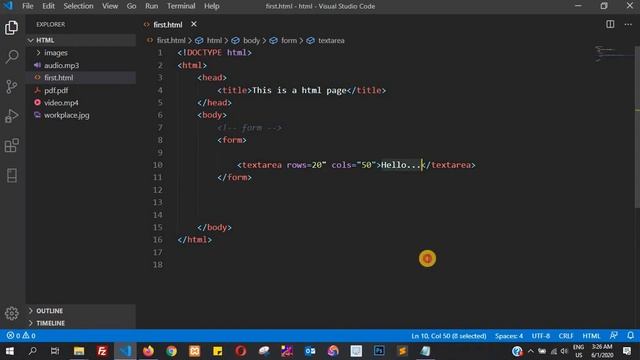 HTML Tutorial in Hindi [Part 37] - HTML Form Textarea and Using Image as Submit Button смотреть онлайн
