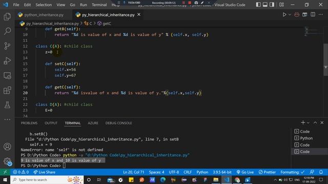 Python OOps Hierarchical #lingarajtechhub #python смотреть онлайн