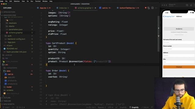 Build an eCommerce App in React Native & AWS Amplify p.3 ( Tutorial by ex-Amazon SDE ) смотреть онлайн