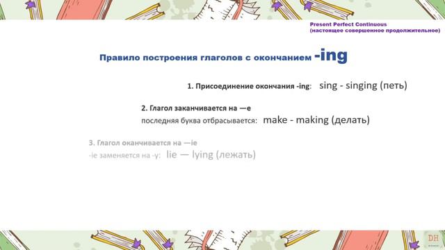 Present Perfect Continuous (настоящее совершенное продолжительное)