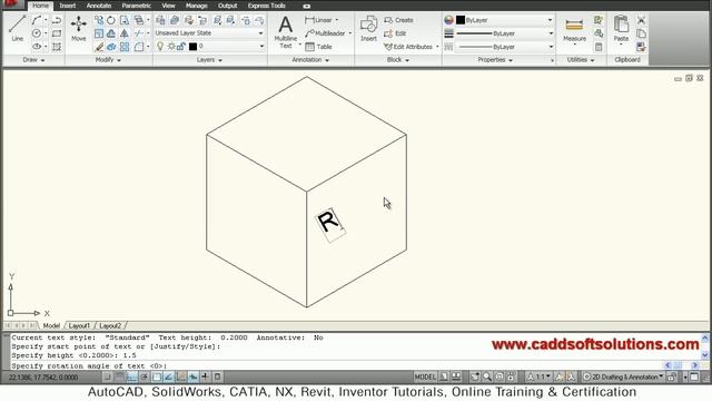 AutoCAD Isometric Text Tutorial | AutoCAD 2010