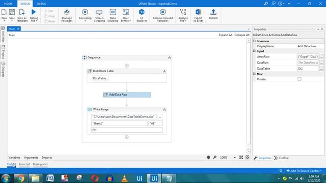 UiPath Tutorial | How to Use Add Data Row in UiPath Data Table смотреть онлайн