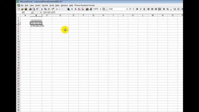 How to Excel Customize Format and change numbers into phone numbers format with dashes etc Software смотреть онлайн