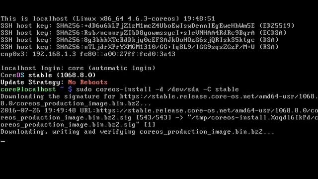 Установка СoreOS ( Conteiner OS ) смотреть онлайн