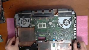 Asus G750JH-T4230H разборка , комплексная чистка , замена термопасты