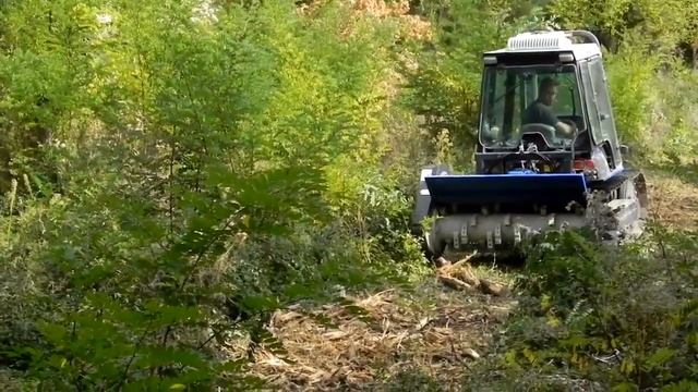 TLPFUX160 Мульчер лесной измельчитель OSMA на гусеничном тракторе Fiat смотреть онлайн
