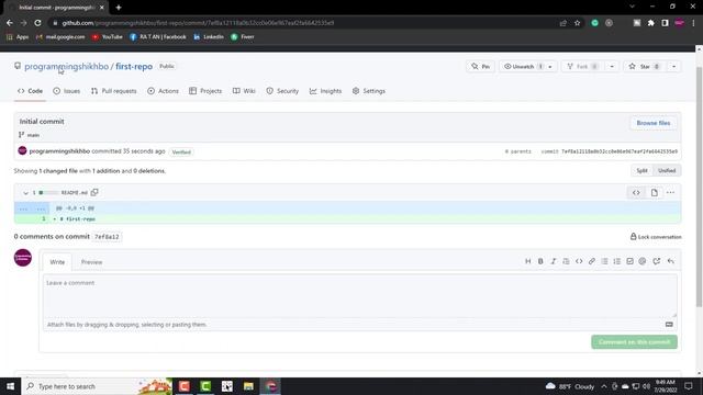 Create GitHub repository or commit -git & github tutorial смотреть онлайн