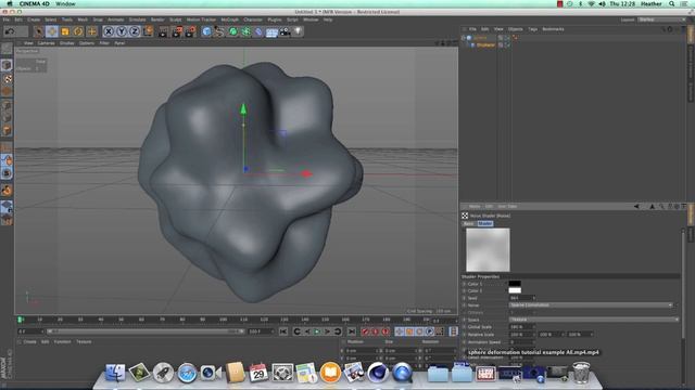 Cinema 4D Tutorial: Displacer Deformer смотреть онлайн