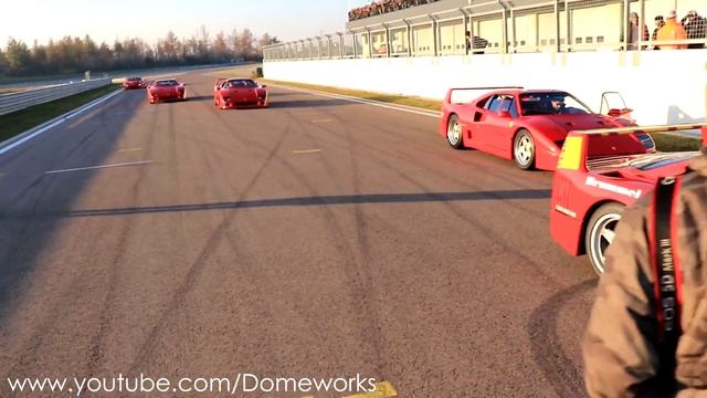 4x Ferrari F40 + Ferrari F50 Insane SOUND, REVS & ACCELERATIONS ON TRACK! смотреть онлайн
