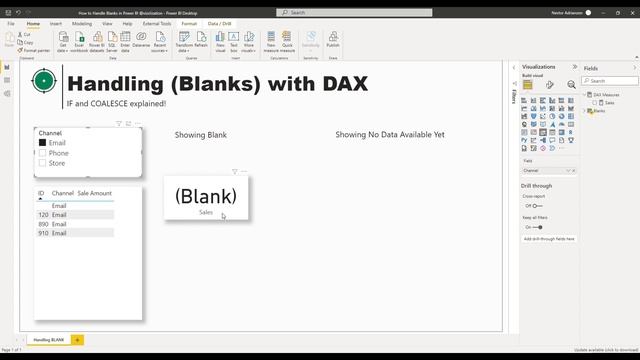 How to Handle BLANKS with DAX in Power BI Desktop смотреть онлайн