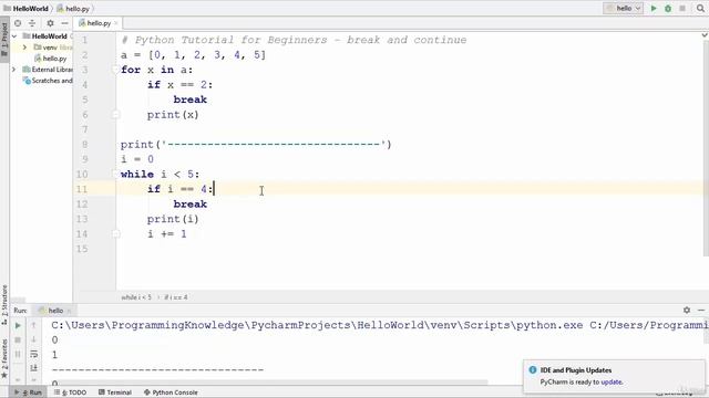 Python break, continue statement | python tutorials смотреть онлайн