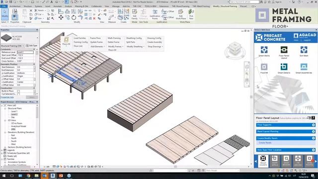 Modeling precast slabs with structural framing elements смотреть онлайн