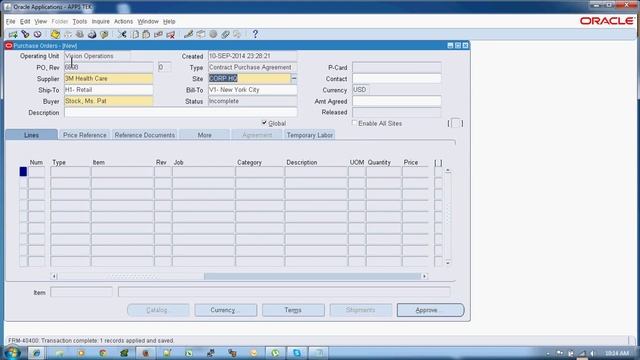 How to Create Contract Purchase agreement in Oracle R12 apps смотреть онлайн