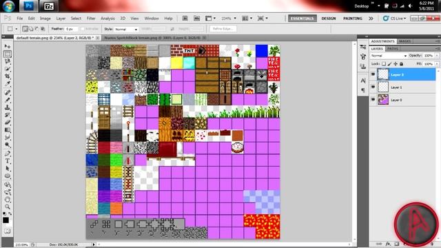 MineCraft Tutorial: How to edit the terrain file using Photoshop смотреть онлайн