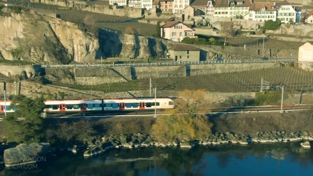 Switzerland • Swiss Alps Train Rides | Relaxation Film | Relaxing Music | Nature 4k Video UltraHD