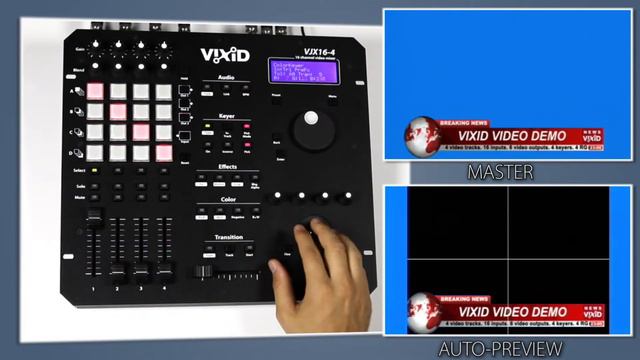 VJX16-4 Video Mixer Guided Tour : Keyers for titles and green screen compositions (7/9) смотреть онлайн