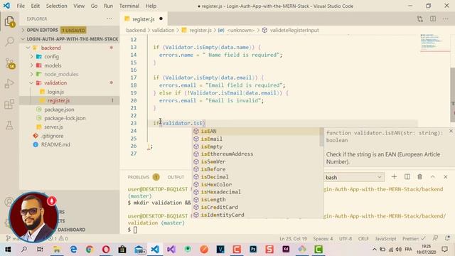 05 - Setting up form validation | Login/Auth app Mern Stack смотреть онлайн
