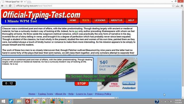 14 year old types 49 WPM at Official-Typing-Test.com смотреть онлайн