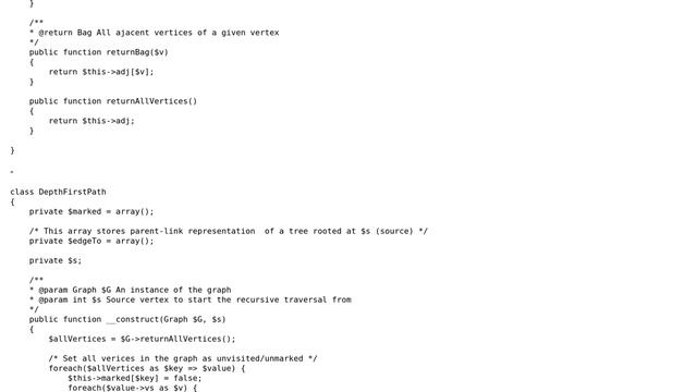 Code Review: PHP implementation of "depth-first search" on the graph data structure смотреть онлайн