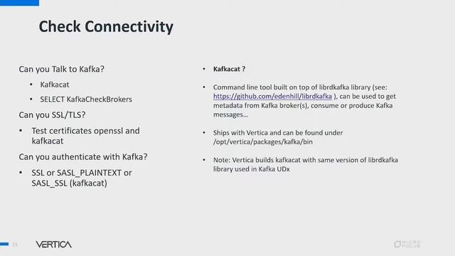 Integrating kafka with vertica for real time data loading смотреть онлайн