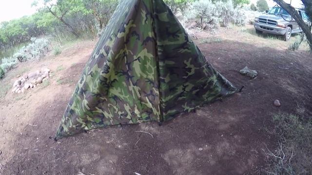 Make A Triangular Sun Shelter From A Square Tarp #28 Of 50 Set Ups