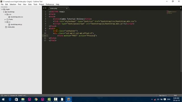 PHP MYSQL Tutorial - Create login page with bootstrap [Part 01] смотреть онлайн