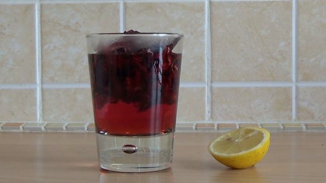 Hibiscus Tea And Lemon Slice - Video Background!! смотреть онлайн