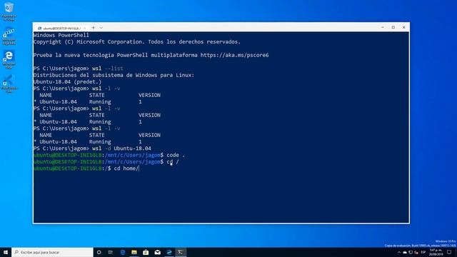 Integración de Visual Studio Code con WSL2 en Windows 10 смотреть онлайн