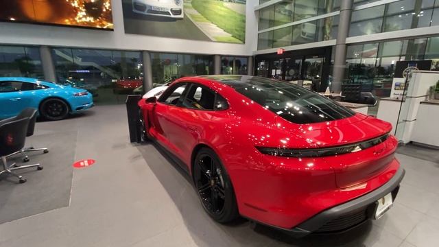 2021 Carmine Red Porsche Taycan 4S | 522 hp Over-boost | Walk Around смотреть онлайн