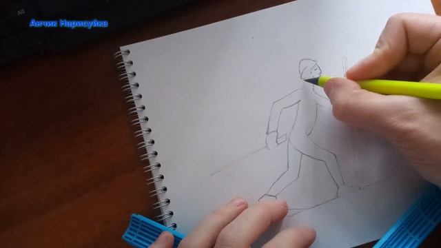 Нарисовать Человека в Движении / Нарисовать Лыжника / Нарисовать Мальчика на Лыжах /Мальчик на Лыжа смотреть онлайн