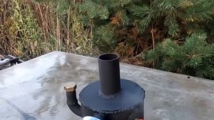 Печ на воде и отработанном масле