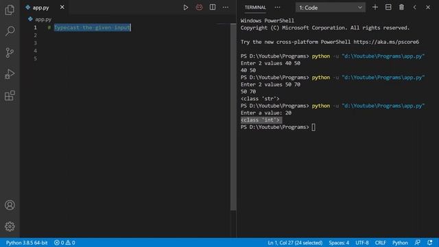 06 - Taking input in Python || Python Tutorial for Beginners смотреть онлайн