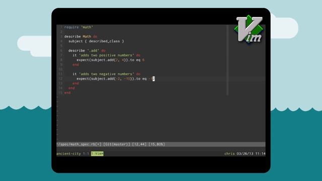 Chris Hunt - Impressive Ruby Productivity with Vim and Tmux - Ancient City Ruby 2013 смотреть онлайн