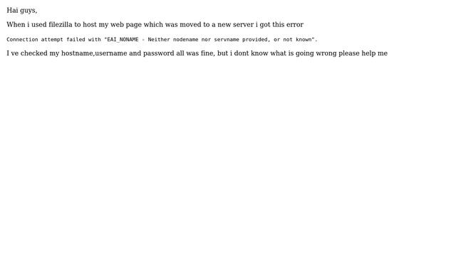 Connection attempt failed with "EAI_NONAME - Neither nodename nor servname provided, or not known" смотреть онлайн