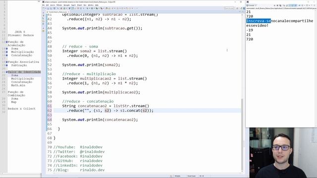 Aprenda a fazer REDUCE em STREAMS do JAVA 8! смотреть онлайн