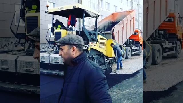 г.Туймазы. 2019г укладка асфальта многоэтажный жилой дом на 90квартир