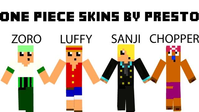 EPIC One Piece Minecraft Skins [Luffy/Zoro/Sanji/Chopper] смотреть онлайн