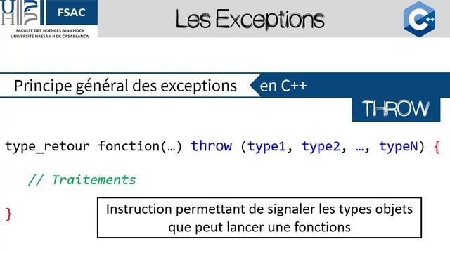 C++ : Les Exceptions смотреть онлайн