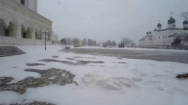 Зимняя Астрахань в метель