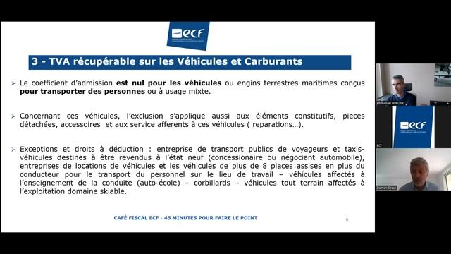 Café Fiscal ECF : Récupération de la TVA sur les frais de missions, véhicules et déplacements смотреть онлайн