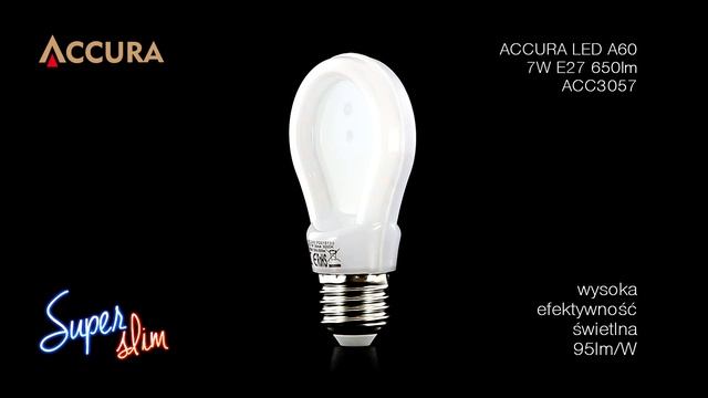 Lampa ACCURA LED bańka 7W Super Slim 360° смотреть онлайн