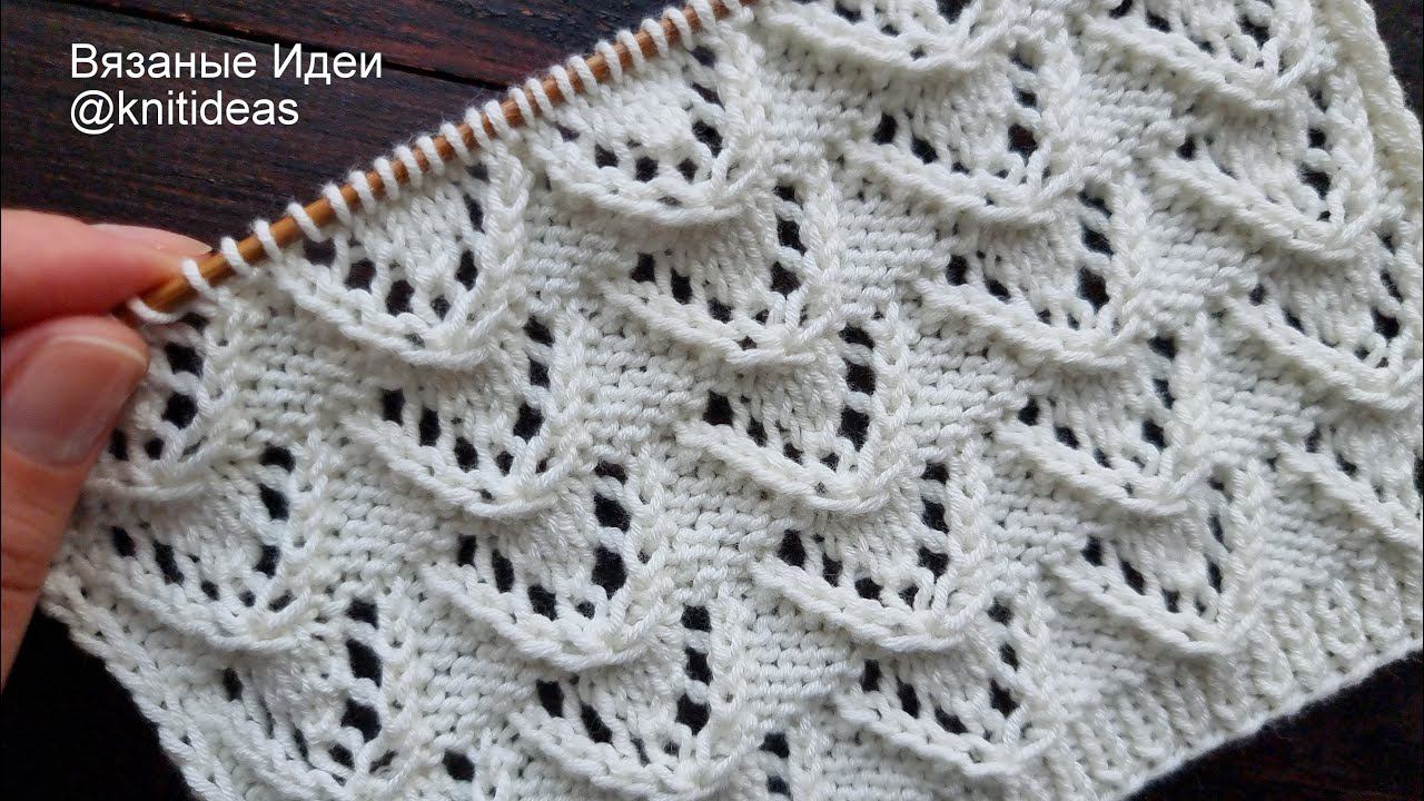 Шикарный ажурный узор для джемпера, кардигана, топа! смотреть онлайн