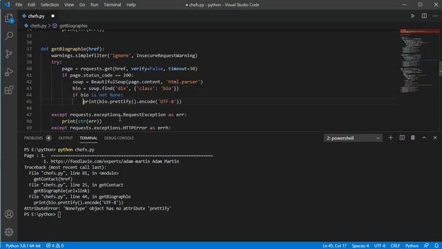 Python Web Scraping (2) | BeautifulSoup and Requests Get Biographie Social Media смотреть онлайн